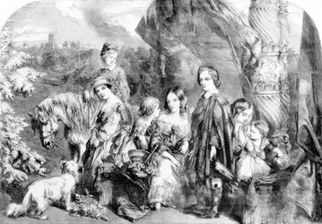 The Queen and Her Children at Windsor Great Park, from the 