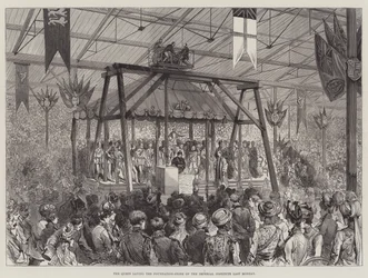The Queen laying the Foundation-Stone of the Imperial Institute Last Monday