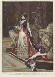 The Queen of Spain in Her State Reception Dress