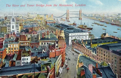 The River Thames and Tower Bridge, c.1920