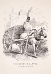 The Rubbish Carter, from the daguerreotype by Richard Beard, illustration from London Labour and London Poor by Henry Mayhew, pub. 1862