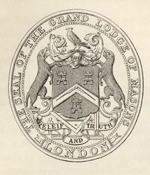 The Seal of the Grand Lodge of Masons, London, before 1813, from 