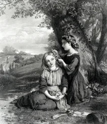 The Sisters, published in the Art Journal, engraved by C. Cousen