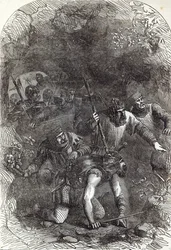 The Troops of Lord Montacute in the Subterranean Passage, illustration from 