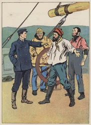 The Boy Captain Keeps the Sailors in Order