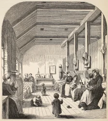 The convict nursery at Brixton, illustration from The Criminal Prisons of London and Scenes from Prison Life by Henry Mayhew and John Binny, pub. 1862