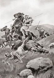 The Death of Masistius Whilst Leading a Cavalry Attack Against the Greek Forces, from Hutchinson