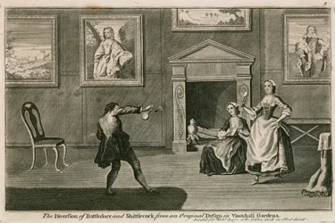 The diversion of Battledore and Shuttlecock from the original design in Vauxhall Gardens, London