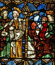 The east window depicting the Adoration of the Magi