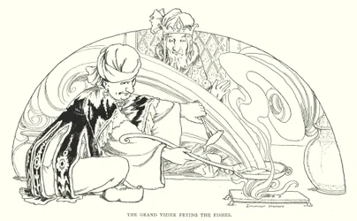 The grand vizier frying the fishes