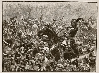 The Last Stand of Schwarz and His Germans, Illustration from Cassell