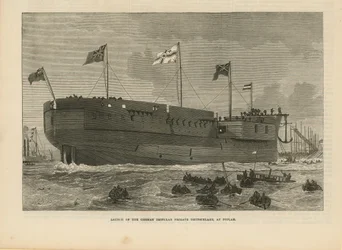 The Launch of the German Ironclad Frigate Deutschland