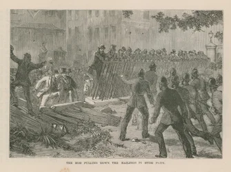 The Mob Pulling Down the Railings in Hyde Park