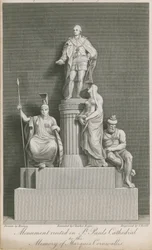 The monument erected in St Paul