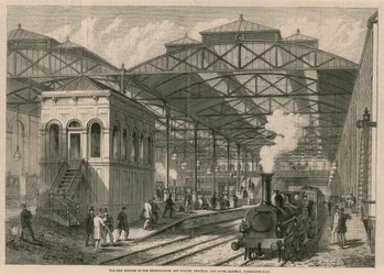 The New Station of the Metropolitan and London, Chatham and Dover Railway, Farringdon Road, London