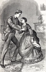 The next moment he held her in his hands, from 