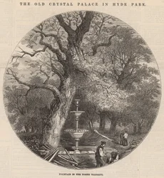 The Old Crystal Palace in Hyde Park: Fountain in the North Transept