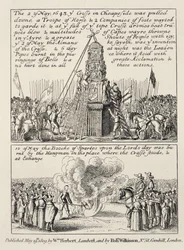 The pulling down of the Cheapside Cross by iconoclasts and puritans, and the burning of the Book of Sports at the same spot the following Sunday in May 1643, 1809