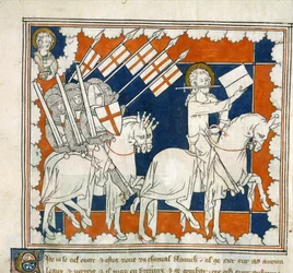 The rider on a white horse, beginning 14th century (miniature)