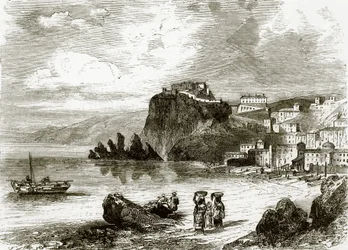 The Rock and Town of Scylla, Coast of Sicily