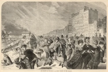 The season at Brighton; A stiff breeze on the Parade