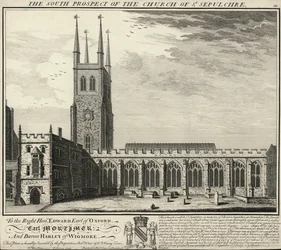 The south prospect of the Church of St Sepulchre