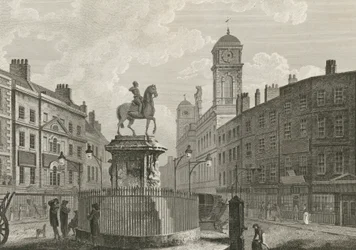 The statue of Charles I on horseback