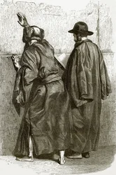 The walling place - Jews praying at the wall of the temple of Solomon