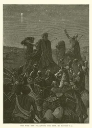 The wise men following the Star, St Matthew II, 9