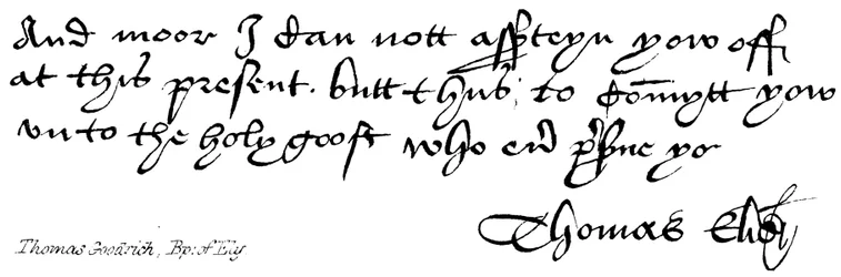 Thomas Goodrich, Bishop of Ely