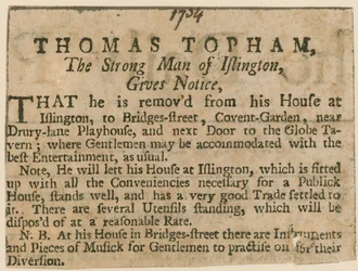 Thomas Topham, the strong man of Islington