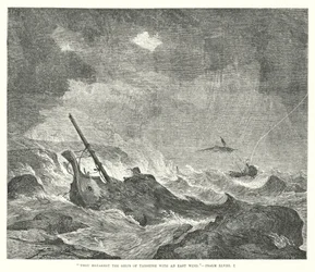 Thou Breakest the Ships of Tarshish with an East Wind, Psalm XLVIII, 7 (engraving)