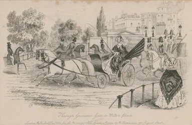 Through Governor Gate to Wilton Place, Hyde Park, London