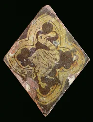 Tile Depicting a Mythical Beast, Believed to be from Hailes Abbey, Gloucestershire