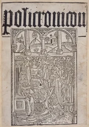 Title Page from the Polychronicon by Ranulf Higden printed by Wynkyn de Worde, 1495
