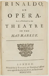 Title Page from the Libretto of Handel