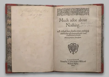 Title Page of Much Ado About Nothing