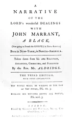 Title page to A Narrative of the Lord