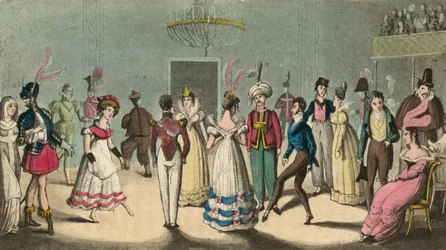 Tom and Bob Sporting Their Figures at a Fancy Dress Ball