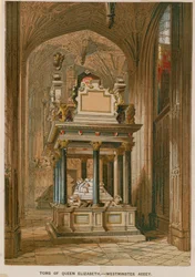 Tomb of Queen Elizabeth I in Westminster Abbey