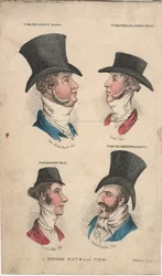 Tonish hats and ties, c.1815-20