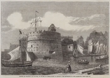 Tower of Francis I at Havre, in Course of Demolition to improve the Entrance to the Harbour