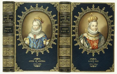 Upper Cover Set, with Two Oval Portraits of Anne of Austria and Louis XIII