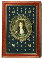 Upper cover, with oval portrait miniature of Charles II