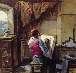Van Gogh left his missionary work at the mines and took up drawing in Brussels