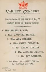 Variety Concert, Starring Marie Lloyd and Others