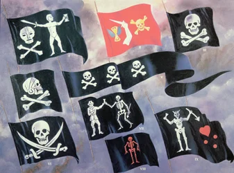 Various Flags used by Famous Pirates