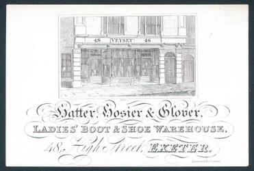 Veysey, Hatter, Hosier & Glover, Trade Card