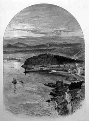 View from the Road to Fort Montalban, Nice, France, from 