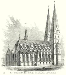 View of Church of St Mary, Lubeck